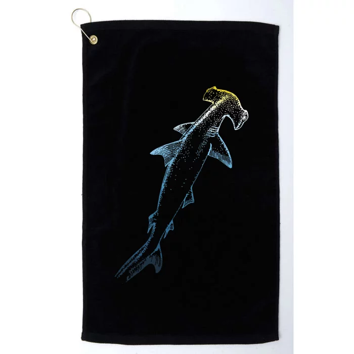 Beautiful Colors Swimming Hammerhead Shark Lovers Platinum Collection Golf Towel