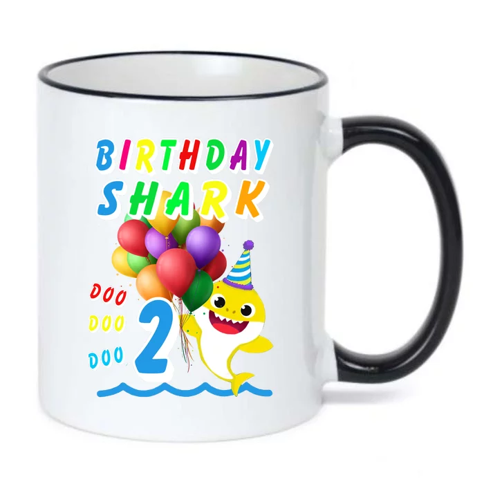 Baby Cute Shark Birthday Boy 2 Year Old Black Color Changing Mug