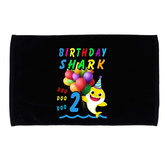 Baby Cute Shark Birthday Boy 2 Year Old Microfiber Hand Towel