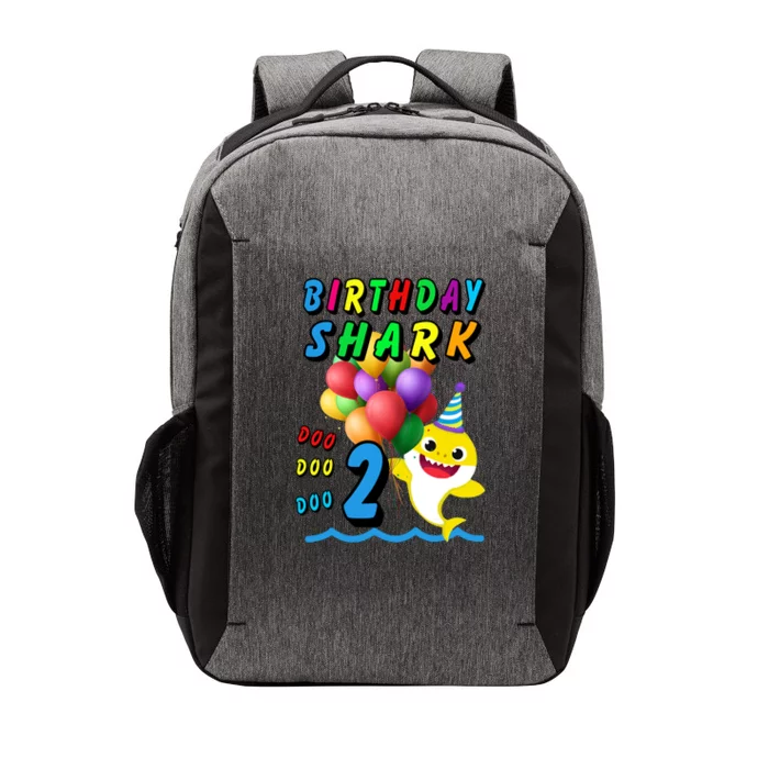 Baby Cute Shark Birthday Boy 2 Year Old Vector Backpack