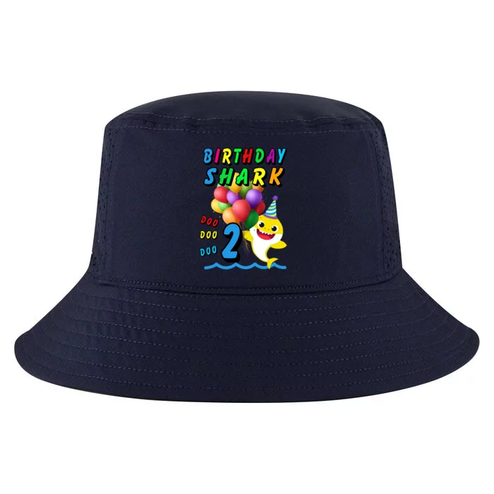 Baby Cute Shark Birthday Boy 2 Year Old Cool Comfort Performance Bucket Hat