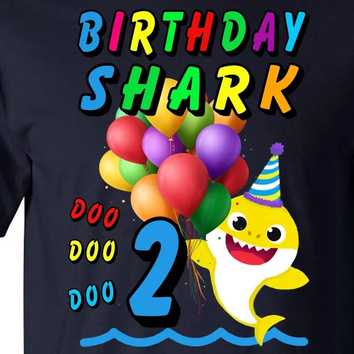 Baby Cute Shark Birthday Boy 2 Year Old Tall T-Shirt