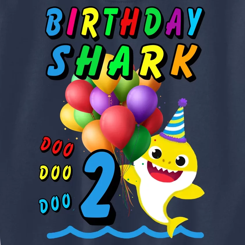 Baby Cute Shark Birthday Boy 2 Year Old Kids Sweatshirt