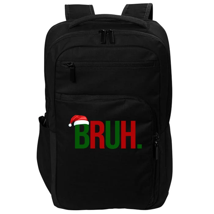 Bruh Christmas Santa Funny Impact Tech Backpack