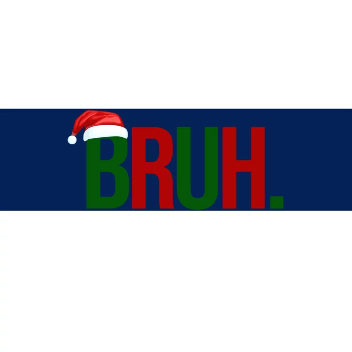 Bruh Christmas Santa Funny Bumper Sticker