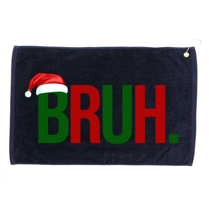 Bruh Christmas Santa Funny Grommeted Golf Towel