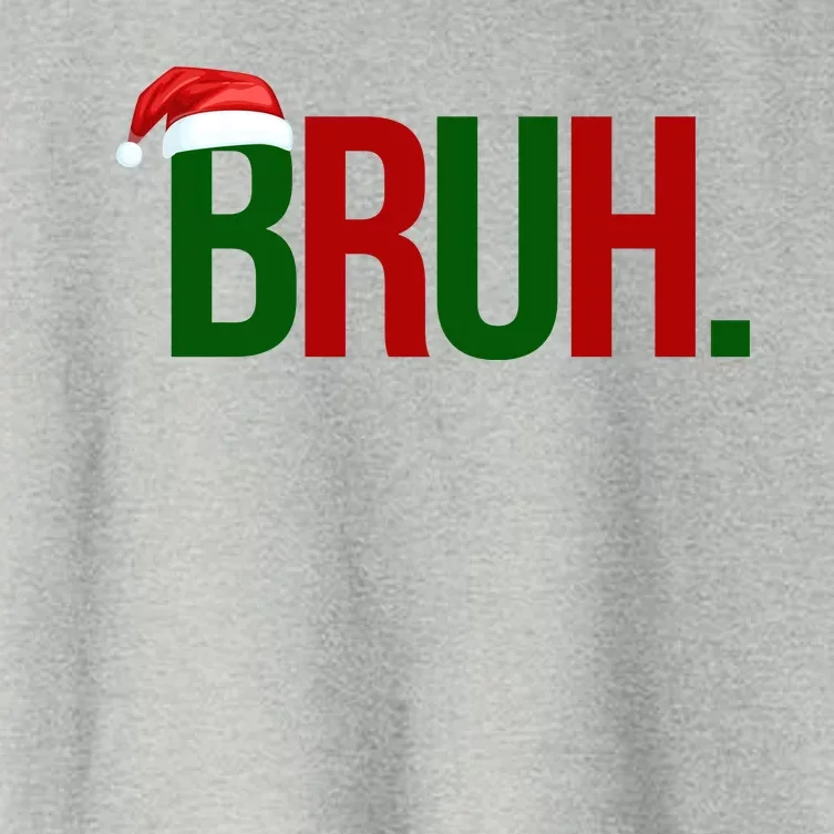 Bruh Christmas Santa Funny Women's Crop Top Tee