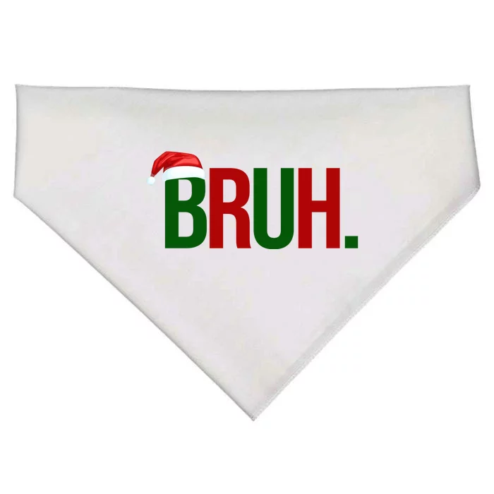 Bruh Christmas Santa Funny USA-Made Doggie Bandana