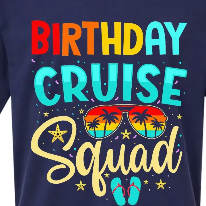 Birthday Cruise Squad Cruising Vacation Funny Crew Sueded Cloud Jersey T-Shirt