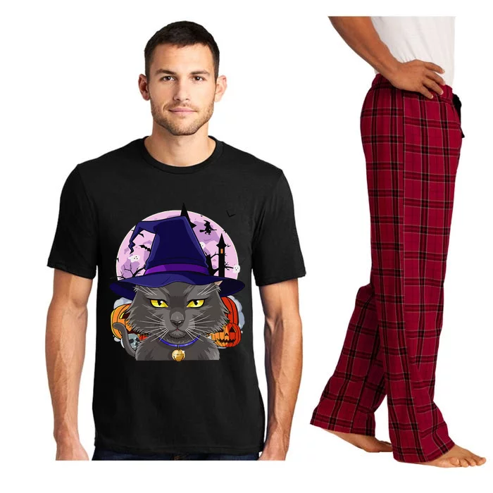 Bombay Cat Scary Halloween Witch Pumpkin Pajama Set