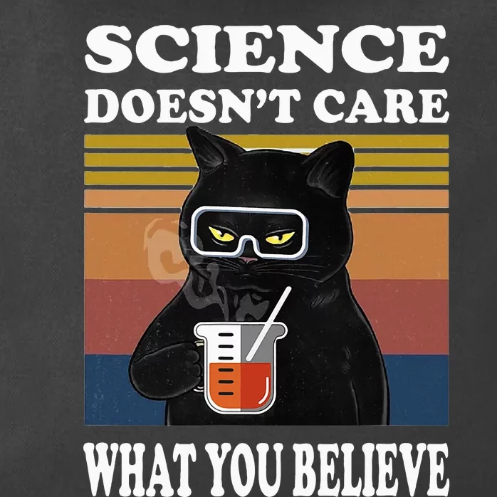 Black Cat Scientist Science DoesnT Care What You Believe Zip Tote Bag