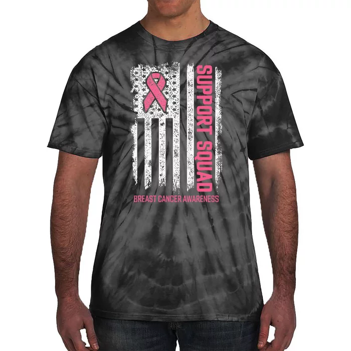 Breast Cancer Support Squad Breast Cancer Tie-Dye T-Shirt