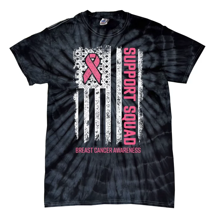 Breast Cancer Support Squad Breast Cancer Tie-Dye T-Shirt