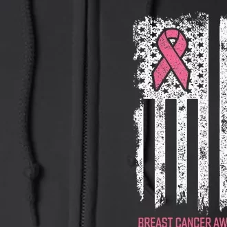 Breast Cancer Support Squad Breast Cancer Full Zip Hoodie