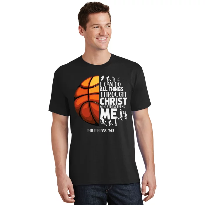 Basketball Christian Saying Motivational Words Inspiration T-Shirt