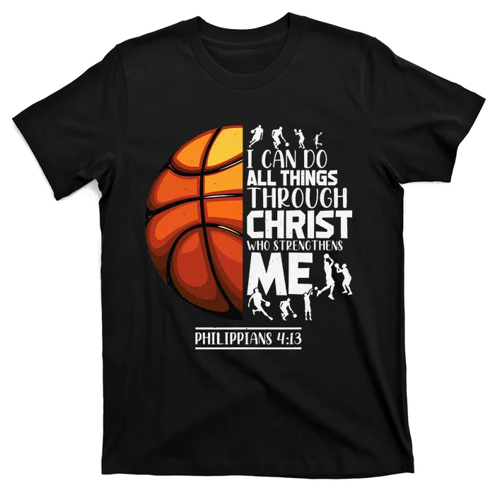 Basketball Christian Saying Motivational Words Inspiration T-Shirt