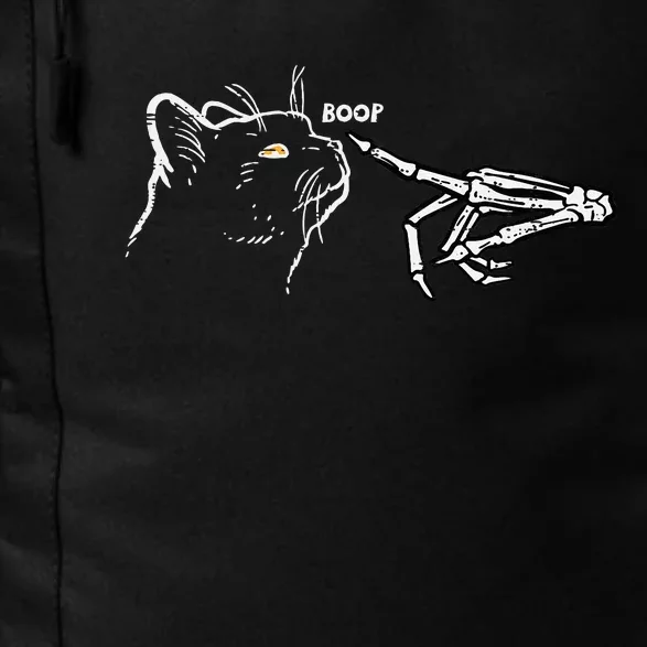 Black Cat Skeleton Hand Boop Halloween Pet Daily Commute Backpack