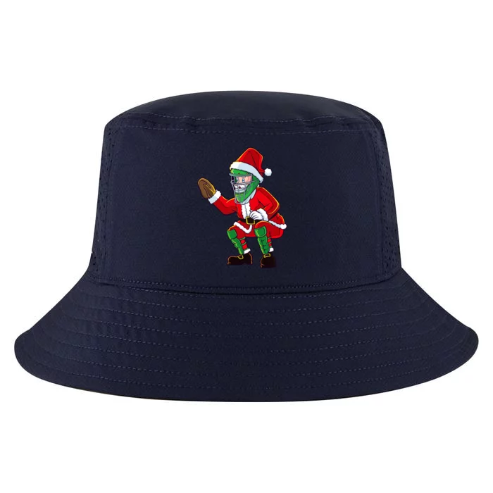 Baseball Christmas Santa Claus Catcher Xmas Cool Gift Cool Comfort Performance Bucket Hat