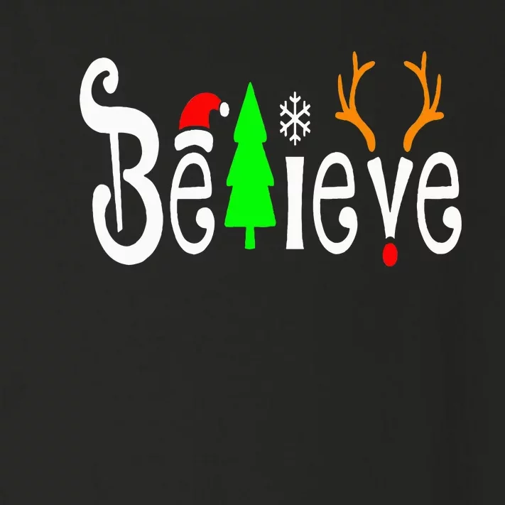 Believe Christmas Santa Claus Red plaid Believe Santa Toddler Long Sleeve Shirt