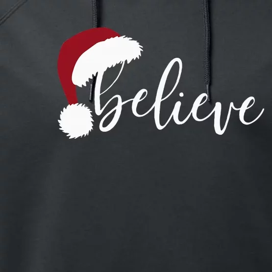 Believe Christmas Santa Claus Pajamas Family Reunion Xmas Performance Fleece Hoodie