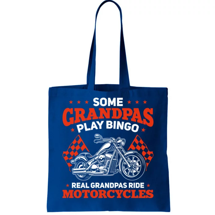 Biker Chopper Street Bike Cool Grandpas Ride Motorcycles Cute Gift Tote Bag