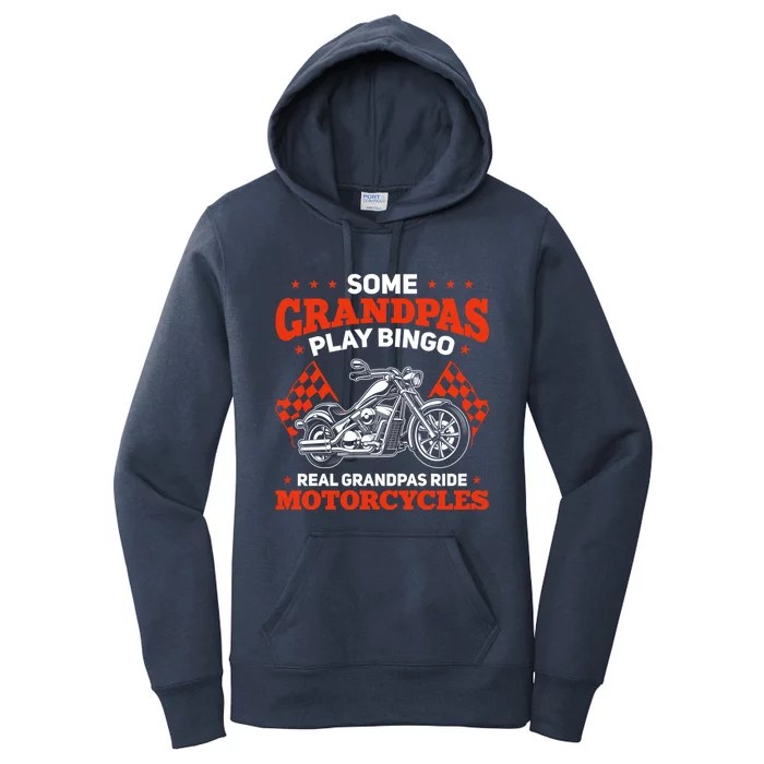 Biker Chopper Street Bike Cool Grandpas Ride Motorcycles Cute Gift Women's Pullover Hoodie