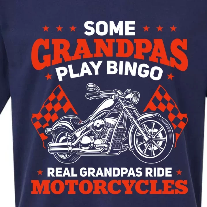 Biker Chopper Street Bike Cool Grandpas Ride Motorcycles Cute Gift Sueded Cloud Jersey T-Shirt