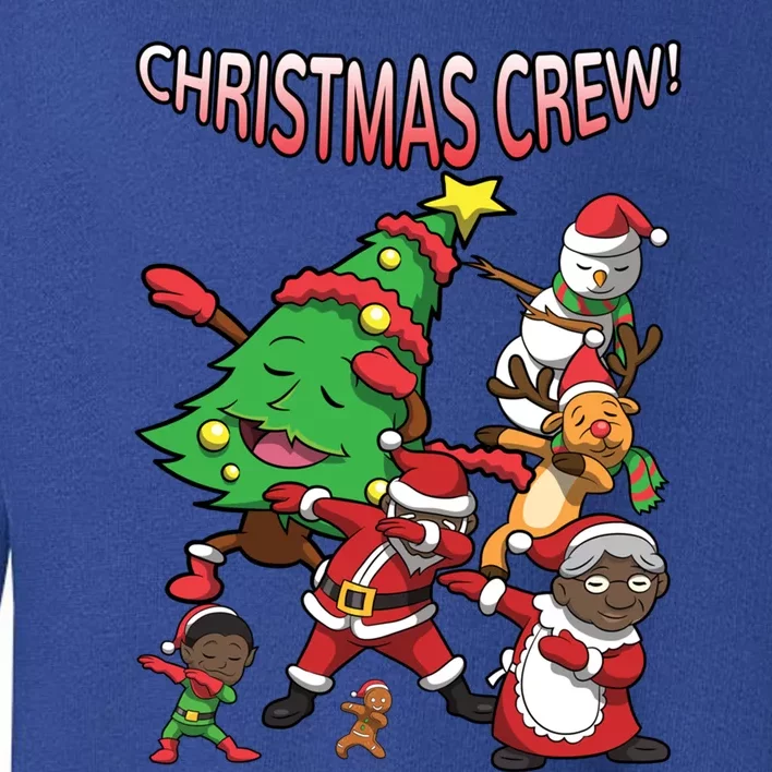 Black Cool Santa Claus African American Christmas Crew Dabs Gift Toddler Sweatshirt