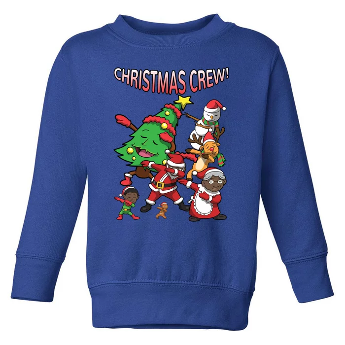 Black Cool Santa Claus African American Christmas Crew Dabs Gift Toddler Sweatshirt