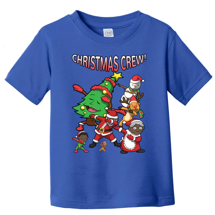 Black Cool Santa Claus African American Christmas Crew Dabs Gift Toddler T-Shirt