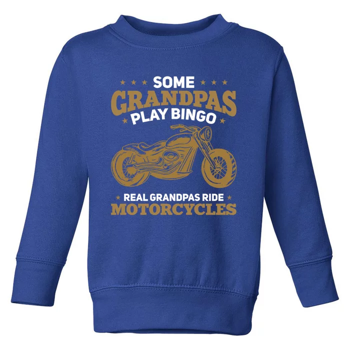 Biker Chopper Street Bike Cool Grandpas Ride Motorcycles Gift Toddler Sweatshirt