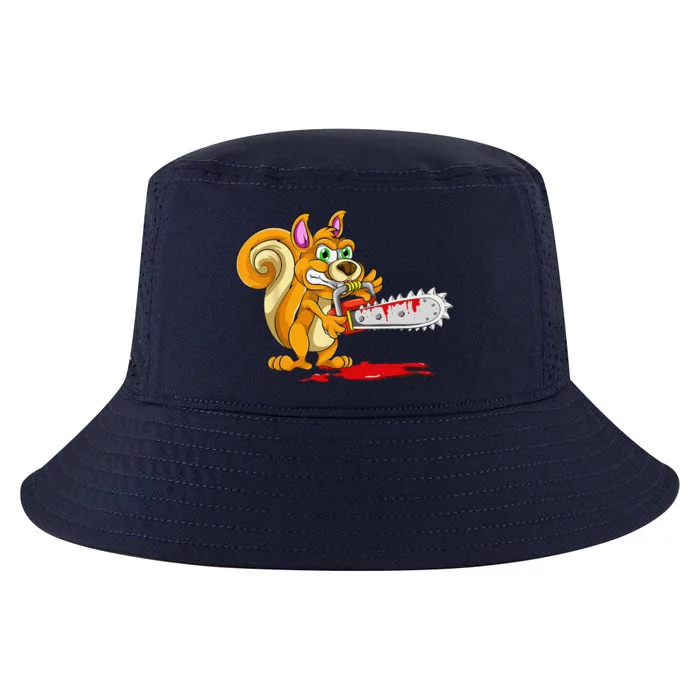 Bloody Chainsaw Spooky Halloween Gift Idea Squirrel Cool Comfort Performance Bucket Hat