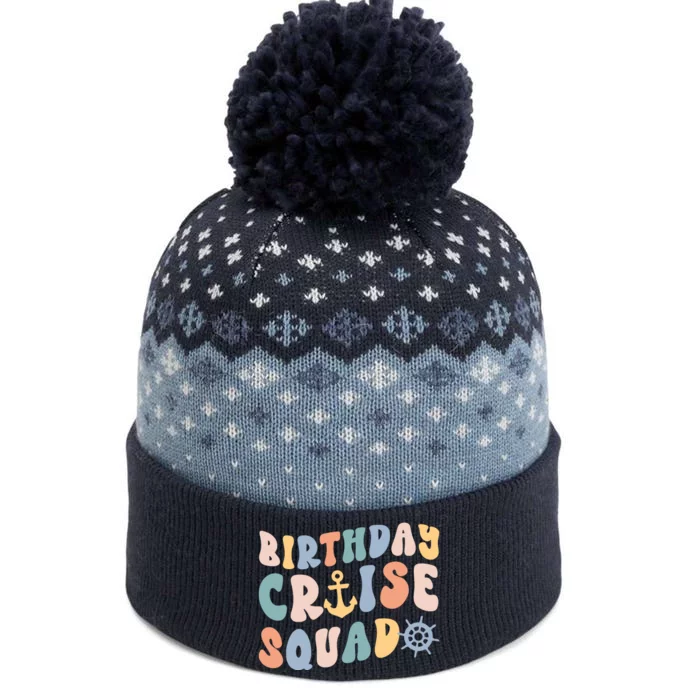 Birthday Cruise Squad Cruising Trip Party Vacation The Baniff Cuffed Pom Beanie