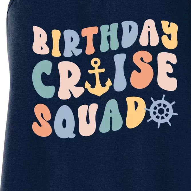 Birthday Cruise Squad Cruising Trip Party Vacation Women's Racerback Tank