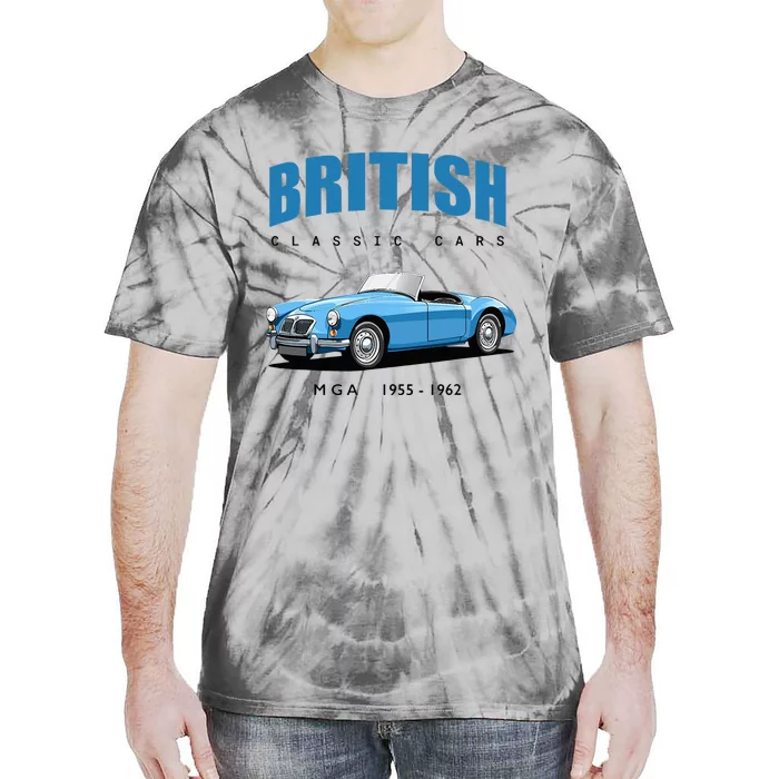 British Classic Sports Cars MG MGA Tie-Dye T-Shirt