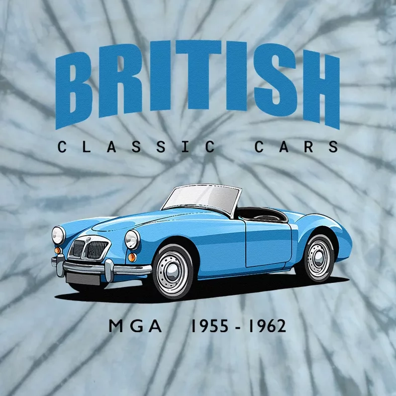 British Classic Sports Cars MG MGA Tie-Dye T-Shirt