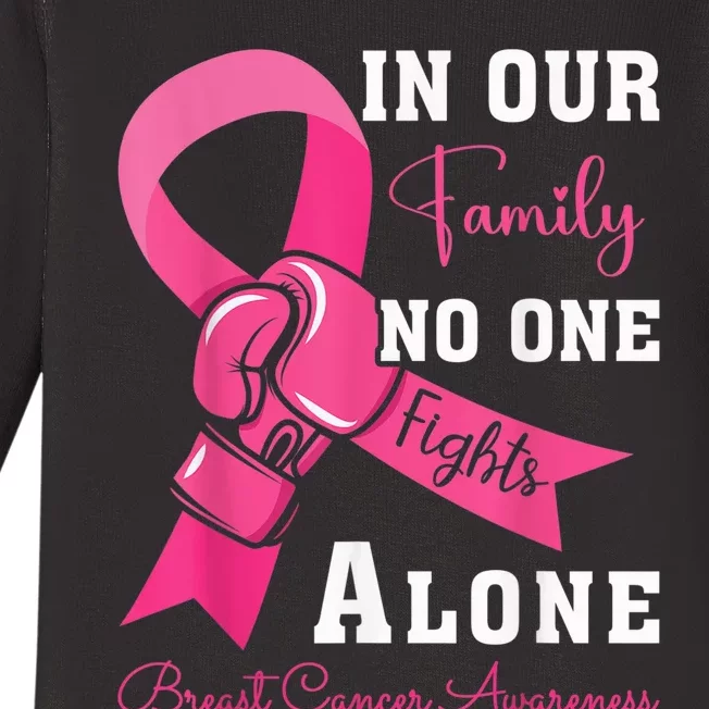 Breast Cancer Support Family Wo Breast Cancer Awareness Baby Long Sleeve Bodysuit