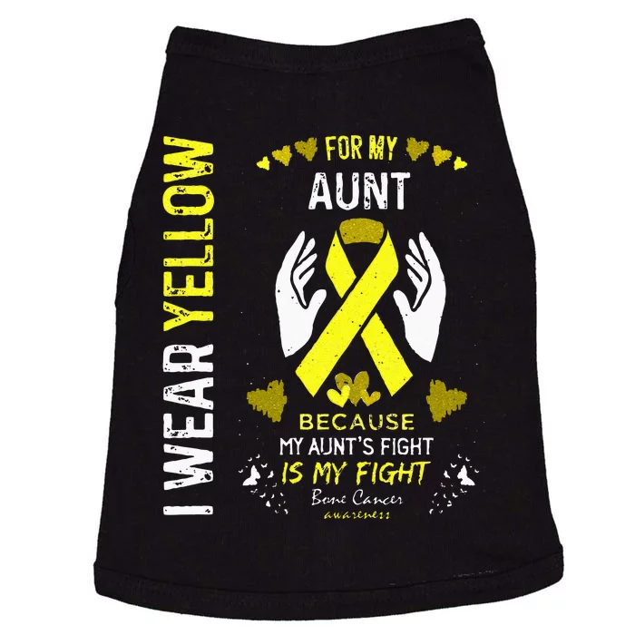 Bone Cancer Survivor Support I Wear Yellow For My Aunt Doggie Tank