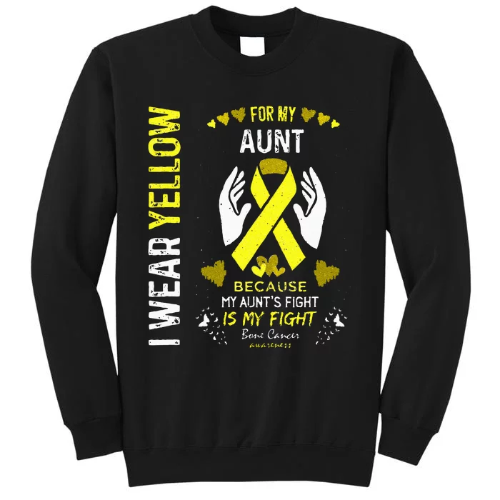 Bone Cancer Survivor Support I Wear Yellow For My Aunt Sweatshirt