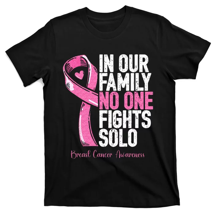 Breast Cancer Support Family Women Breast Cancer Awareness T-Shirt