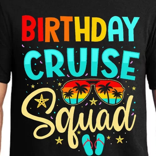 Birthday Cruise Squad Cruising Vacation Funny Crew Pajama Set