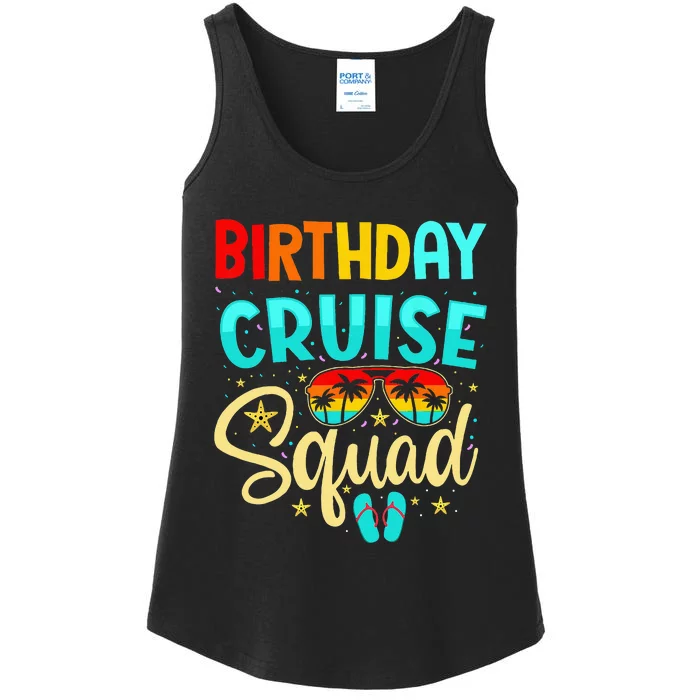 Birthday Cruise Squad Cruising Vacation Funny Crew Ladies Essential Tank