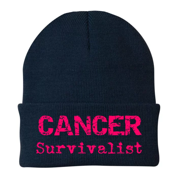 Breast Cancer Survivalist Breast Cancer Survivor Meaningful Gift Knit Cap Winter Beanie