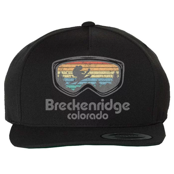 Breckenridge Colorado Ski Mountain Skiing Wool Snapback Cap