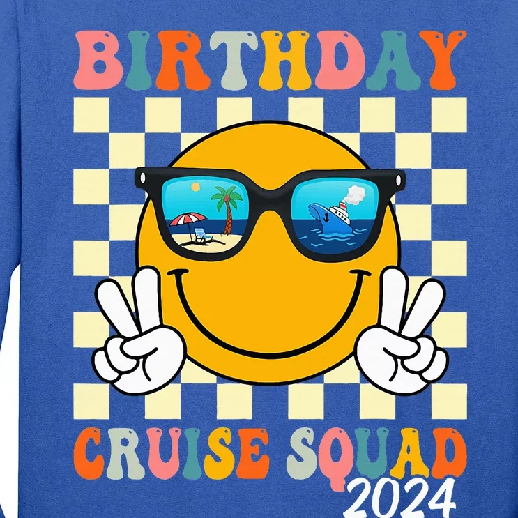 Birthday Cruise Squad 2024 Birthday Cruise Family Matching Tall Long Sleeve T-Shirt