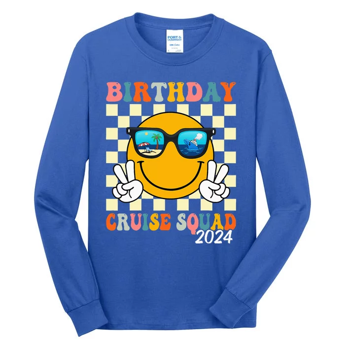 Birthday Cruise Squad 2024 Birthday Cruise Family Matching Tall Long Sleeve T-Shirt