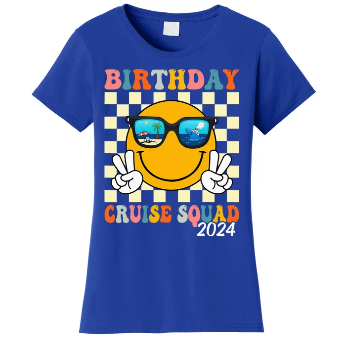 Birthday Cruise Squad 2024 Birthday Cruise Family Matching Women's T-Shirt