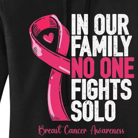 Breast Cancer Support Family Women Breast Cancer Awareness Women's Pullover Hoodie