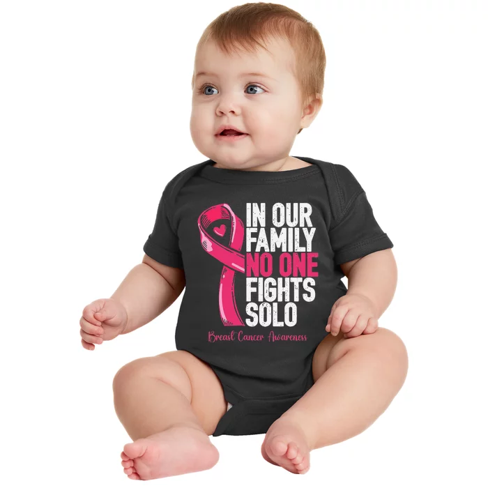 Breast Cancer Support Family Women Breast Cancer Awareness Baby Bodysuit