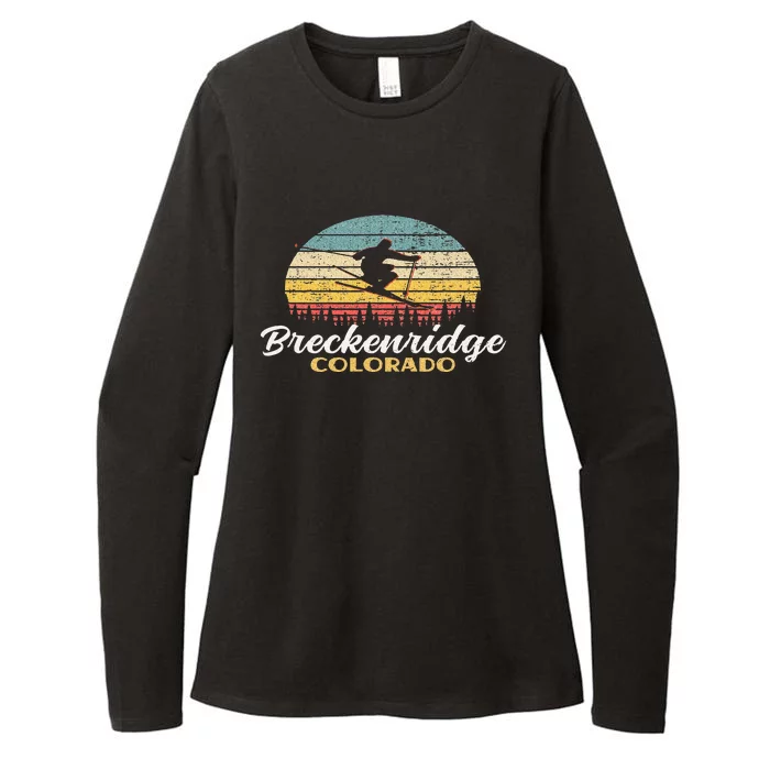 Breckenridge Colorado Skiing Retro Mountain Ski Vacation Womens CVC Long Sleeve Shirt